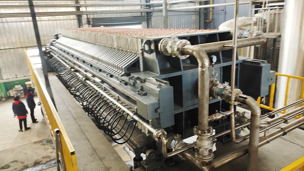 500平方雙油缸隔膜壓濾機(jī)5